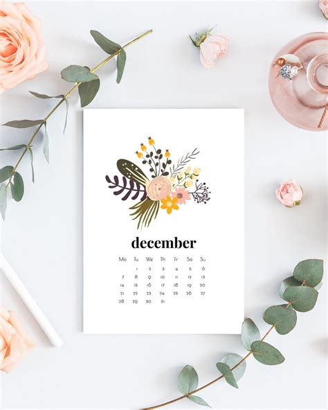 They offer bullet journal templates, lined, dot grid and script practice sheets as well as their ink collecting template. Floral desk calendar printable, Downloadable flowers ...