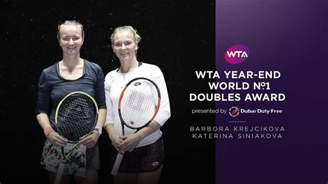 25 year old 18 dec 1995. Barbora Krejcikova & Katerina Siniakova Seal Year-End No.1 ...