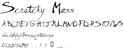 Archive of freely downloadable fonts. Scratchy Mess Font : Script Handwritten : pickafont.com