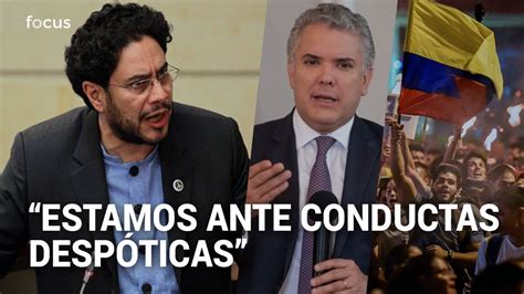 En caso de grave perturbación del orden público que atente de manera inminente contra la estabilidad institucional, la seguridad del estado, o la convivencia. Iván Cepeda denuncia que Duque pretende acudir al Estado ...