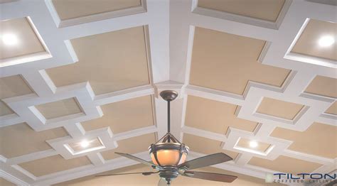 Together with some embellishments, the makeover transforms a plain. Ceiling Design Gallery | Coffered ceiling, Coffered ...