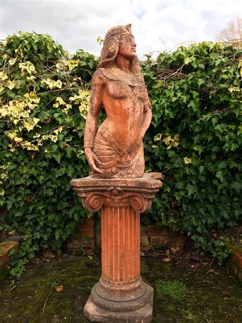 Maybe you would like to learn more about one of these? Antique Garden Statue Egyptian Revival Pink Concrete ...
