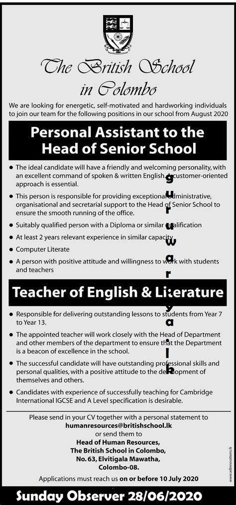 And form 1, 2 and 3 learners. Private School Vacancies - Teacher