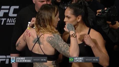 Ariane lipski at ufc brooklyn, feeling comfortable at flyweight and her move to. Joanne Calderwood vs. Ariane Lipski - Weigh-in Face-Off ...