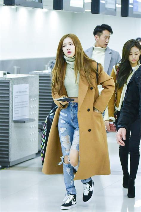 Rosé has also enjoyed a successful independent career while amassing a large following. Rose blackpink airport fashion | Fashion, Blackpink ...