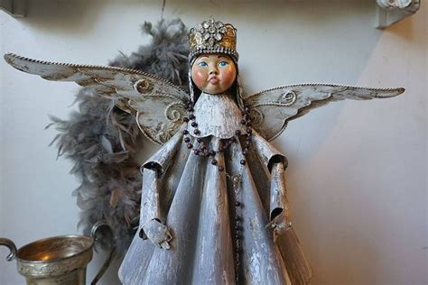 Come learn how to make a simple angel tree topper with kathleen! Large vintage metal angel tree topper removable base ...