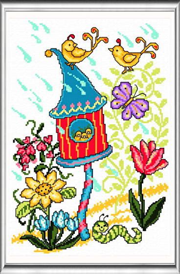 Check out our cross stitch pattern selection for the very best in unique or custom, handmade pieces from our sewing & needlecraft shops. Spring Birdhouse Cross Stitch Pattern birds