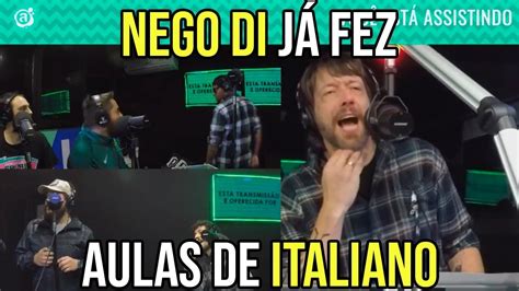 Na enquete realizada pelo área vip, nego di recebeu 94,43% dos votos, enquanto fiuk teve 3,71% e. Nego Di JÁ Fez Aulas De Italiano - YouTube