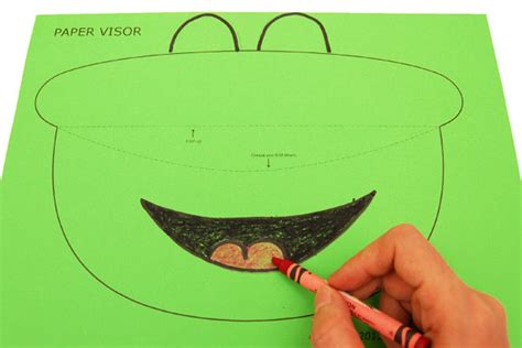 Sun visor hat in white and green design vector. Paper Visor | Kids' Crafts | Fun Craft Ideas ...