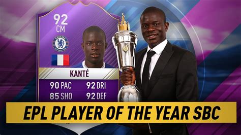 Damien in september 13, 2016 137 views. FIFA 17 - *NEW* 92 KANTE POTY SBC - PACKS - DIV 1 - YouTube