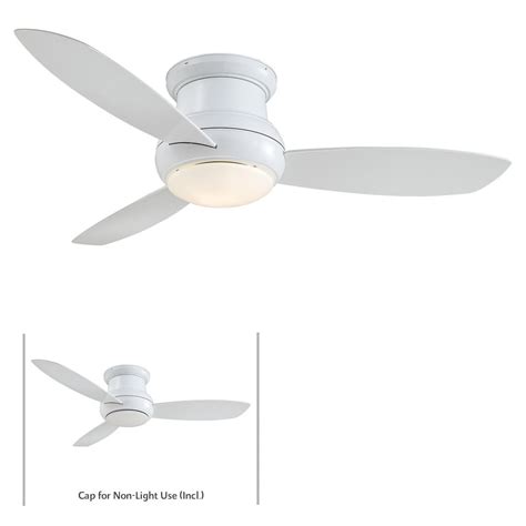 Simple and understated, it is ideal for rooms with lower ceilings and is a great option for rec rooms and finished basements. Minka-Aire Concept™ II Wet - Flush Mount 52" 3 Blades in ...