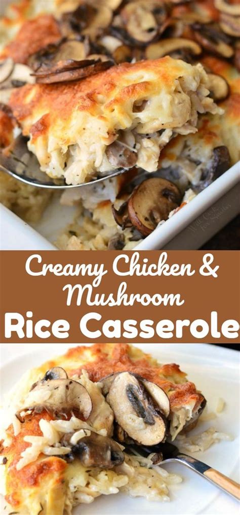 This southwest chicken and rice recipe is perfect for when you want a hearty recipe that's on the table fairly quickly! Creamy Chicken Mushroom Rice Casserole Recipe - Best ...