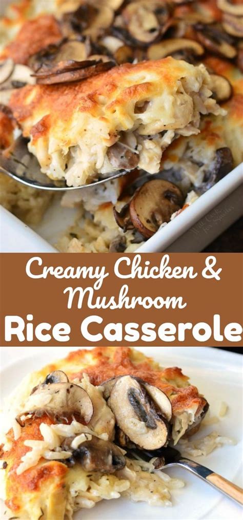 Creamy chicken and rice made in just one skillet with minimal prep! Creamy Chicken Mushroom Rice Casserole Recipe - Best ...