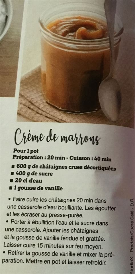 Un véritable régal pour les papilles. Crème de marron | Recette creme, Creme de marron, Cuisine