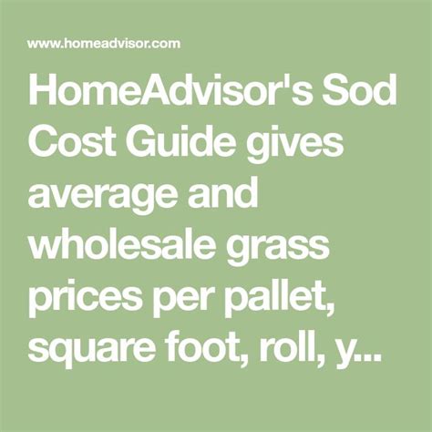 Most referral fees are between 8% and 15%. HomeAdvisor's Sod Cost Guide gives average and wholesale grass prices per pallet, square foot ...