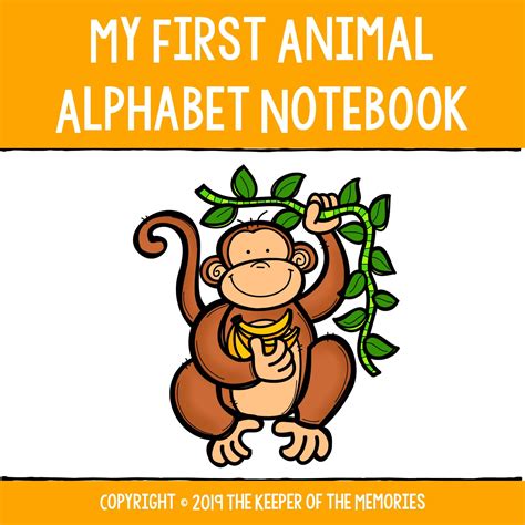 Create a book cover design online. My First Animal Alphabet Notebook Cover - The Keeper of ...