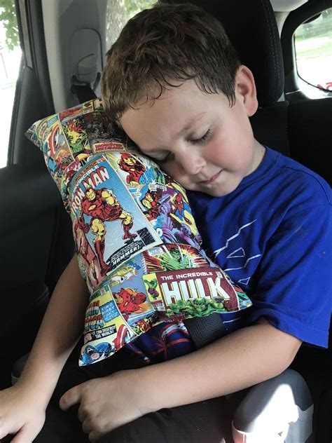 These adorable accent pillows can be used on a bed, chair or sofa. Marvel characters seat belt pillow/ kids travel pillow by Jenammyes on Etsy https://www.etsy.com ...