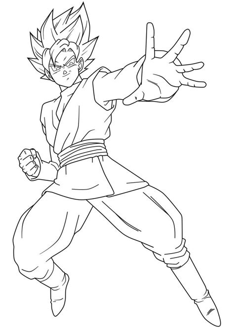 Goku super saiyan 1 coloring pages | dibujo de goku, dibujos, dibujos para colorear. Dibujos De Dragon Ball Super Para Colorear De Black Goku