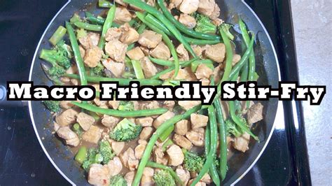 Olive oil is a healthy way to fake the fried food flavor. Macro Friendly Stir Fry - YouTube