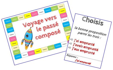 Voyage vers le passé composé | Jeux de grammaire, Jeux ce2 ...