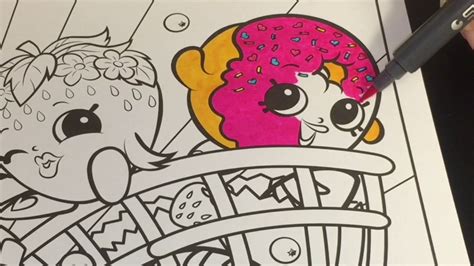 Strawberry kiss shopkins, shopkins, toys, moose toys, figures, collectable toys. Coloring Time #20: Shopkins De'lish Donut Strawberry Kiss ...