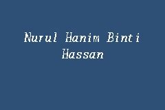 Lawyer at khairizan teo & nuriati. Nurul Hanim Binti Hassan, Advocate and solicitor in Jalan ...