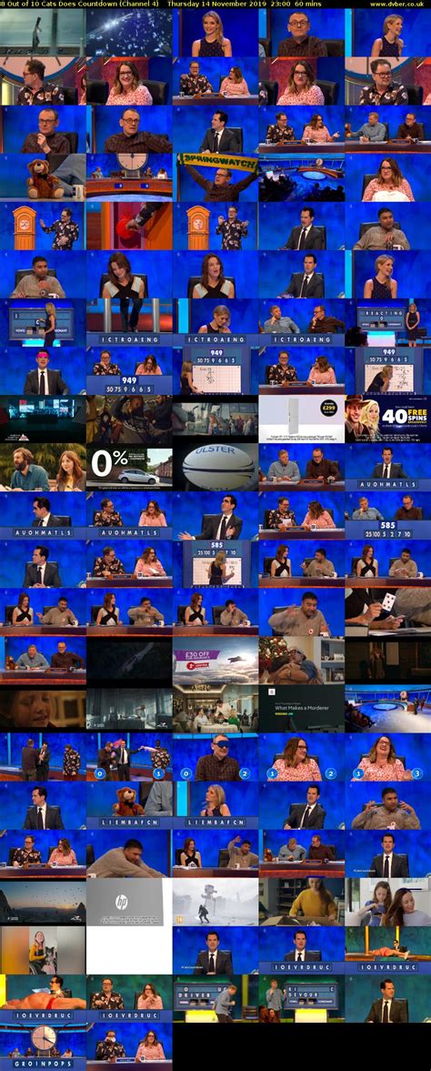 8 out of 10 cats does countdown is a british hybrid comedy panel show on channel 4. 8 Out of 10 Cats Does Countdown (Channel 4) - 2019-11-14-2300