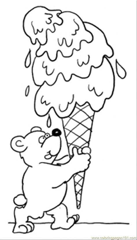 All free coloring page pdf download for kids click here pdf coloring book. Teddy Bear With Ice Cream Coloring Page for Kids - Free ...