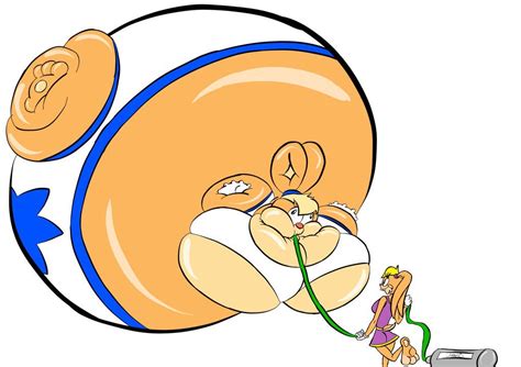 Lola bunny puff kiss cheek inflation. An enjoyment of inflating her past self by Joe-Anthro ...