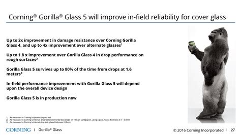 Select device manufacturers have not been willing to provide gorilla glass model verification. Gorilla Glass 5: Noch besserer Schutz gegen Beschädigungen ...