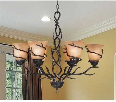 Industrial, vintage, lodge inspired light fixtures. Rustic Bronze Chandelier Pendant Lighting Fixture 6 Light ...