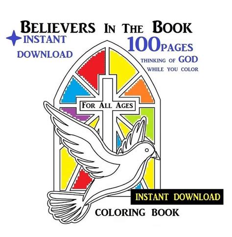Download Christian Coloring Book, 100 Page Digital Pdf Coloring Pages Coloring Book, Devotional ...