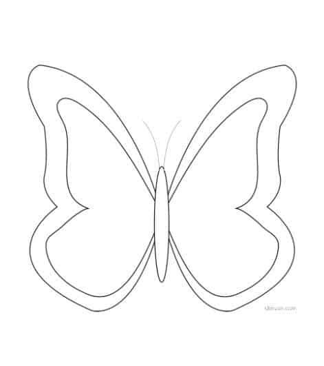 World of butterflies coloring page. Extra Large Butterfly Printable Coloring Page/Template ...
