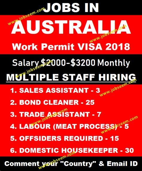 1,000s of new jobs added every day. Multiple Job Careers Vacancies in Australia For Foreigners ...