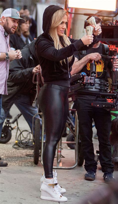 This polyester/spandex stretches in the length for excellent fit and comfort. Jennifer Lopez in Spandex 03/29/2019 • CelebMafia