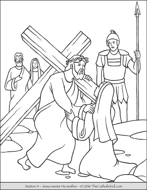 L jesus was brought to a special place of death: Stations of the Cross Coloring Pages - The Catholic Kid ...