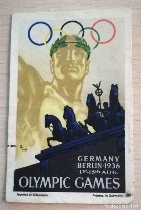 Es reintroducida en los juegos olímpicos de amsterdam en 1924 y se enciende nuevamente en 1932. viñeta juegos olimpicos de berlin 1936.alemania - Comprar ...