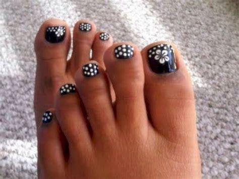 More images for pedicure flower nail art » 33 Awesome Black and White Nail Art Design for This Spring ...