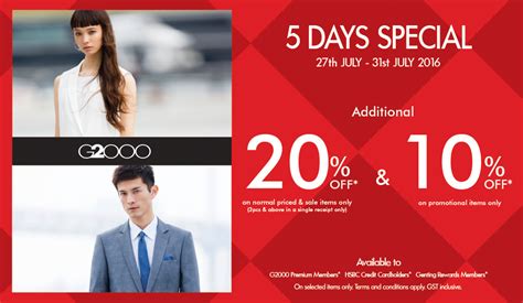 1malaysia year end sale is fast approaching! G2000 Malaysia Special Member Sale Additional 20% or 10% ...