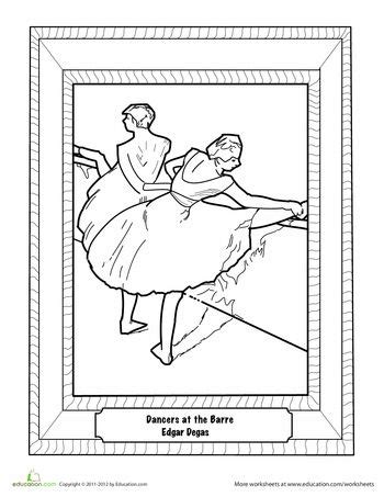 27, 1917) was a french impressionistic painter. Dancers at the Barre | Worksheet | Education.com ...