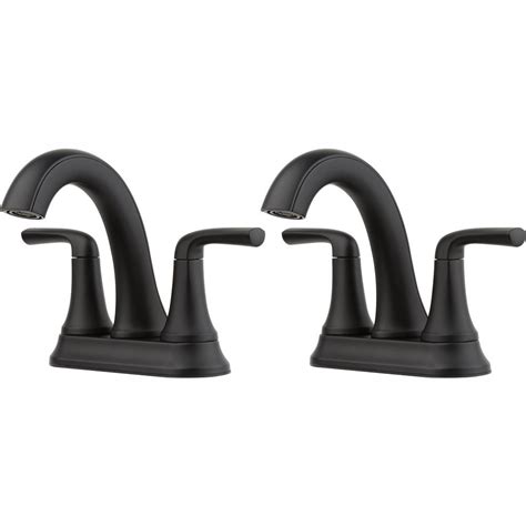 This faucet may go with the flow by complementing a number of décor styles, but make no mistake that it'll become your kitchen showstopper. Pfister Ladera 4 in. Centerset 2-Handle Bathroom Faucet in ...