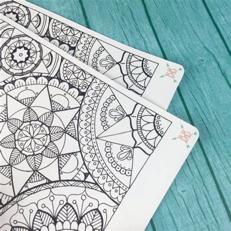 Compliments of aoart5.com & ao. Full Page A5 Mandala Coloring Sticker | Mandala coloring ...