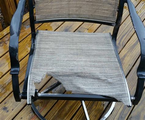 I sat on my patio chair last night and i heard riiippp. Patio Furniture Rehab | Outdoor sling chair, Furniture ...