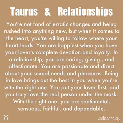 Taurus needs a partner who they can trust, certified astrologer kyla derkach tells bustle. So.... I can't help who I am... This was me in my last ...