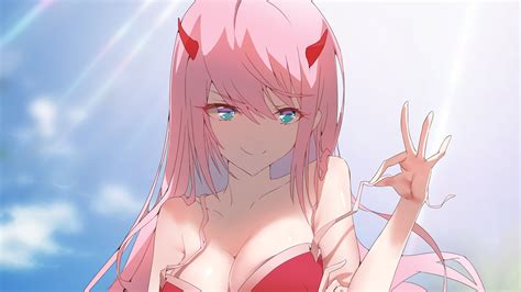 Customize and personalise your desktop, mobile phone and tablet with these free wallpapers! Zero Two Darling in the FranXX 4K #8645