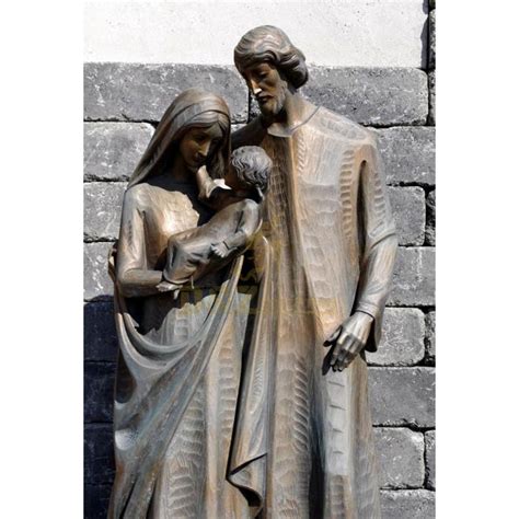 Are there any angel statues in the catholic church? Large Outdoor Religious Bronze Stand Holy Family Statue ...