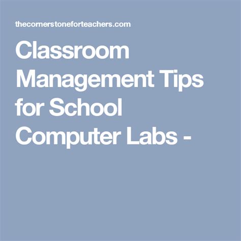 Its a powerful didactical tool for teachers. Classroom Management Tips for School Computer Labs (With ...