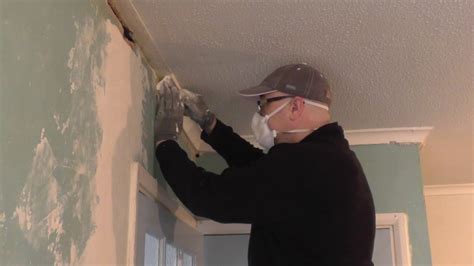 He wanted to remove popcorn ceilings in his home. Should I Remove Polystyrene Ceiling Tiles | Taraba Home Review