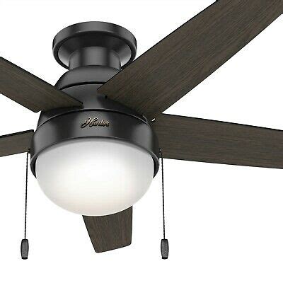 If there is no fitting where you want to install your new ceiling fan, you should call a licensed electrician to install one for you. Hunter Fan 46 inch Low Profile Matte Black Indoor Ceiling ...