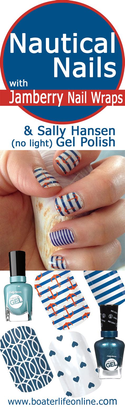 Nautical Nail Designs Using Jamberry Wraps and Sally ... With toes completely covered, take plastic wrap and wrap your toes.
